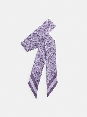 Coach Outlet Signature Silk Skinny Scarf
